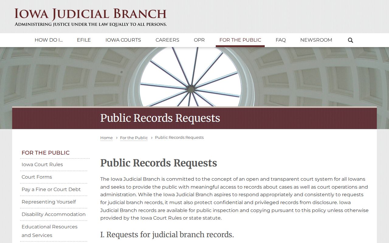 Chickasaw County traffic warrant records request route