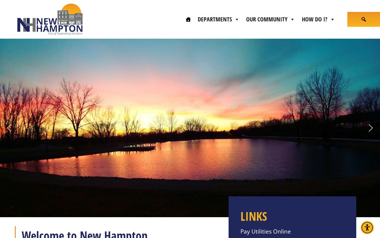 Official New Hampton city-government webpage used to verify local contact information